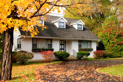 White House with Fall Leaves